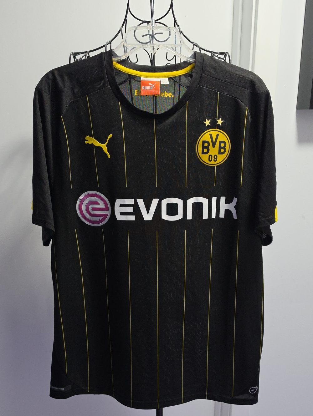 Puma Black and Yellow BVB 09 Soccer Jersey